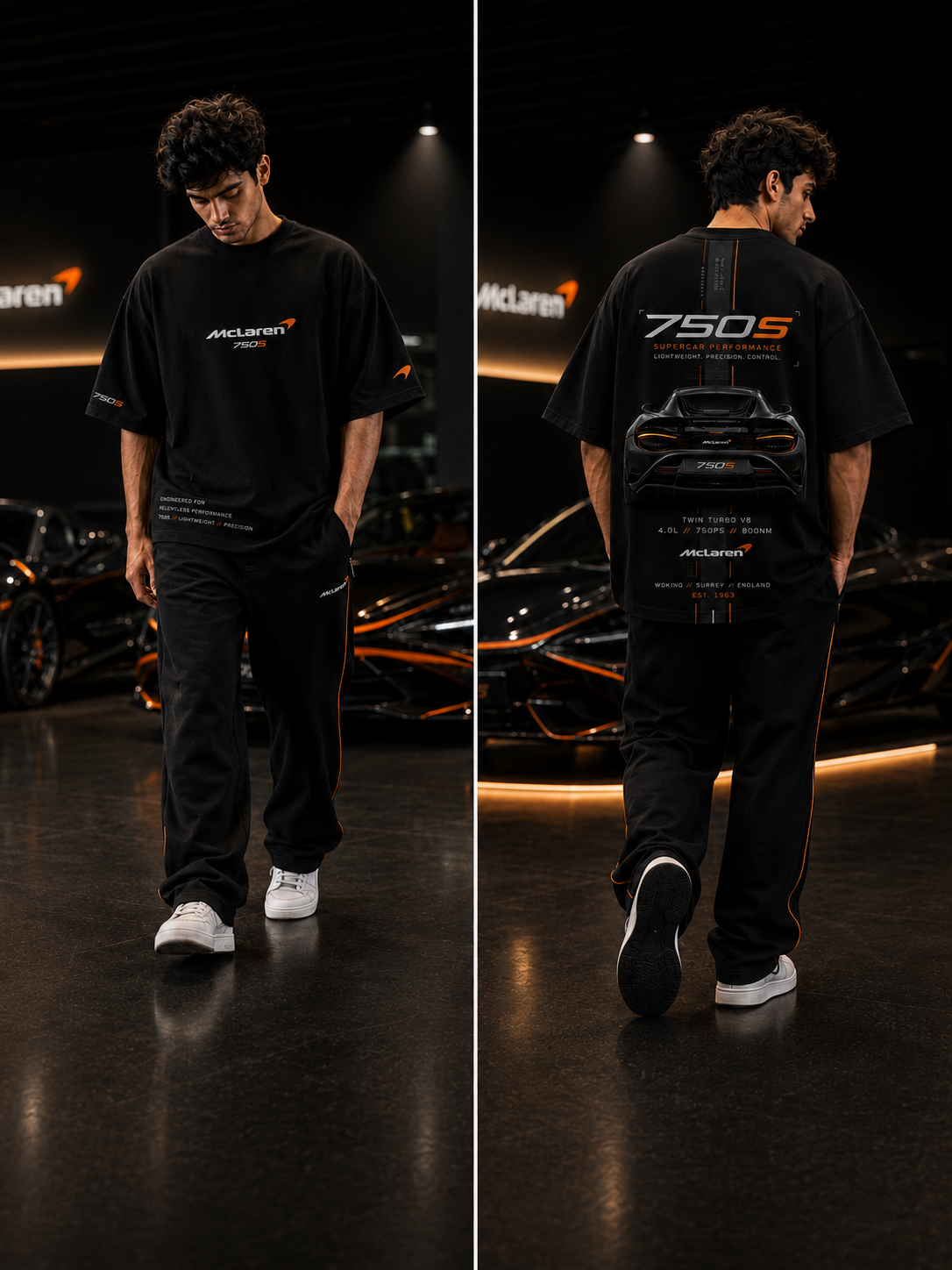 McLaren 750S Supercar Performance Oversized T-Shirt