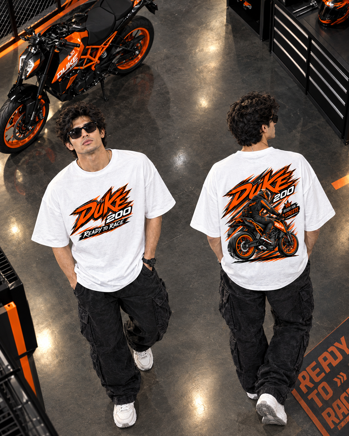 Duke 200 Graphic Black Oversized T-Shirt