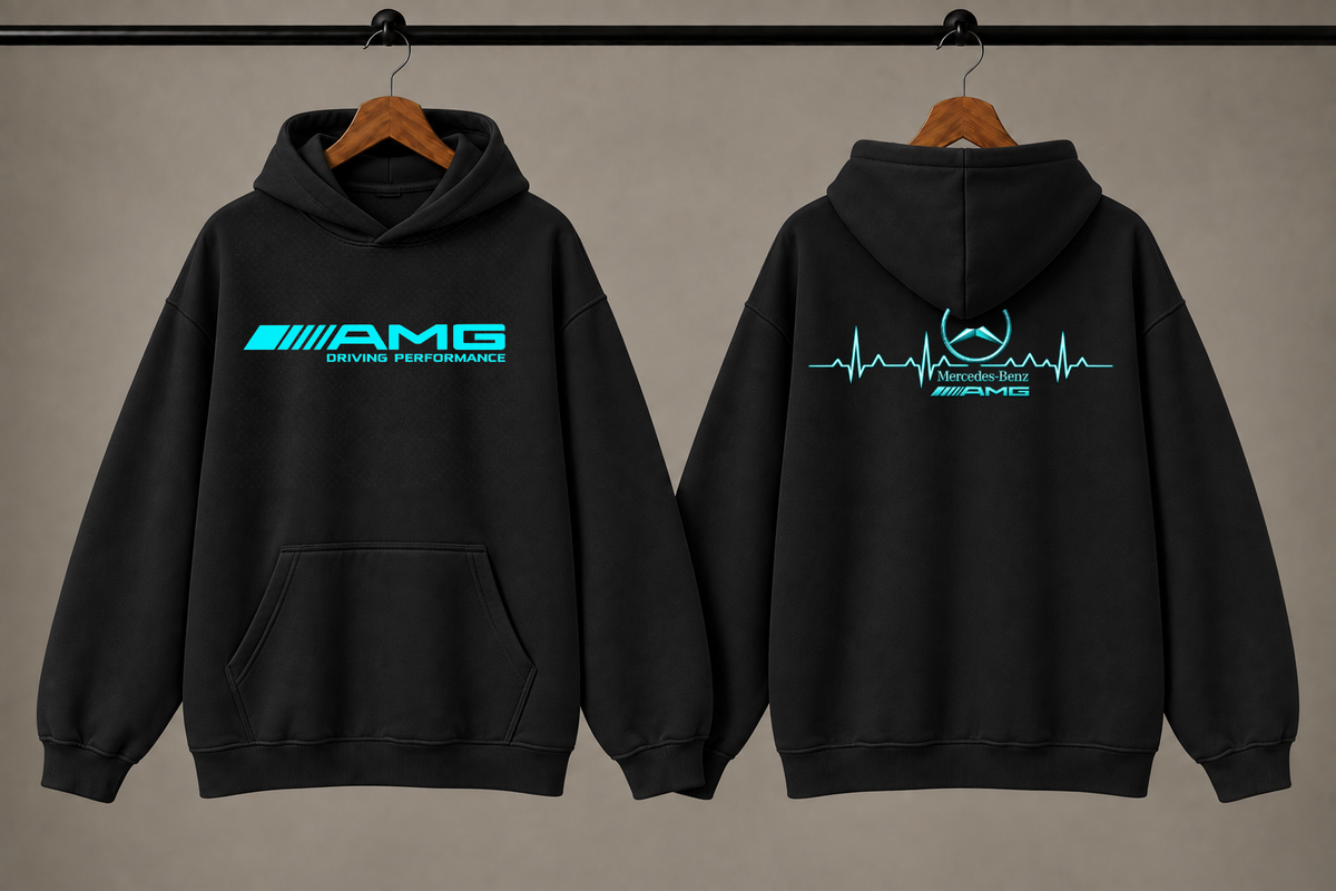 AMG Black Premium 430 GSM Oversized Hoodie for Men