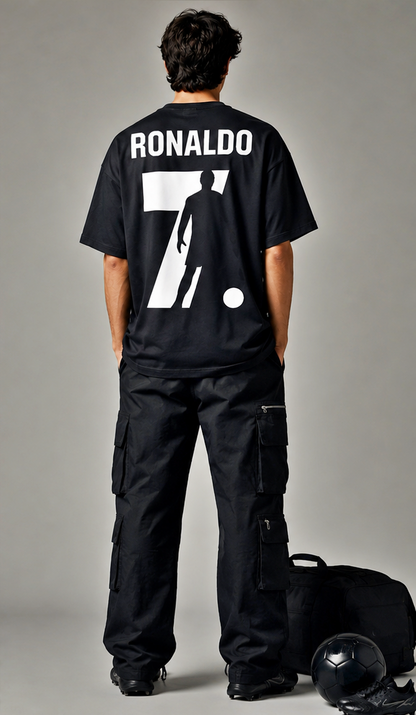 Premium Football Fan Oversized T-Shirt | Urban Graphic Print Tee