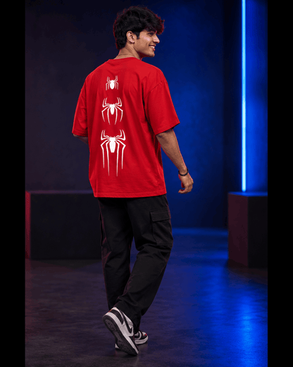 SPIDER-MAN OVERSIZED RED T-SHIRT FOR MEN