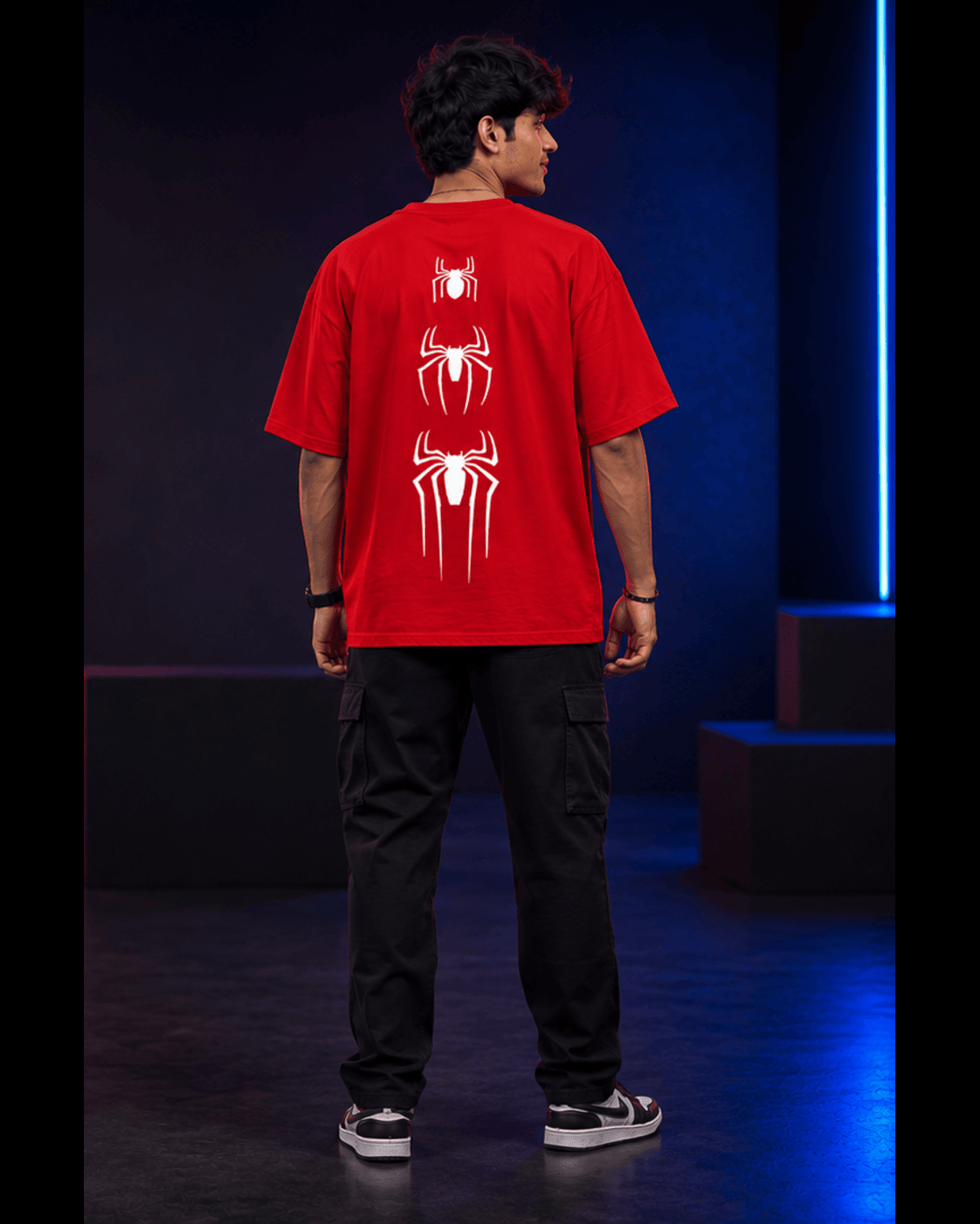 SPIDER-MAN OVERSIZED RED T-SHIRT FOR MEN