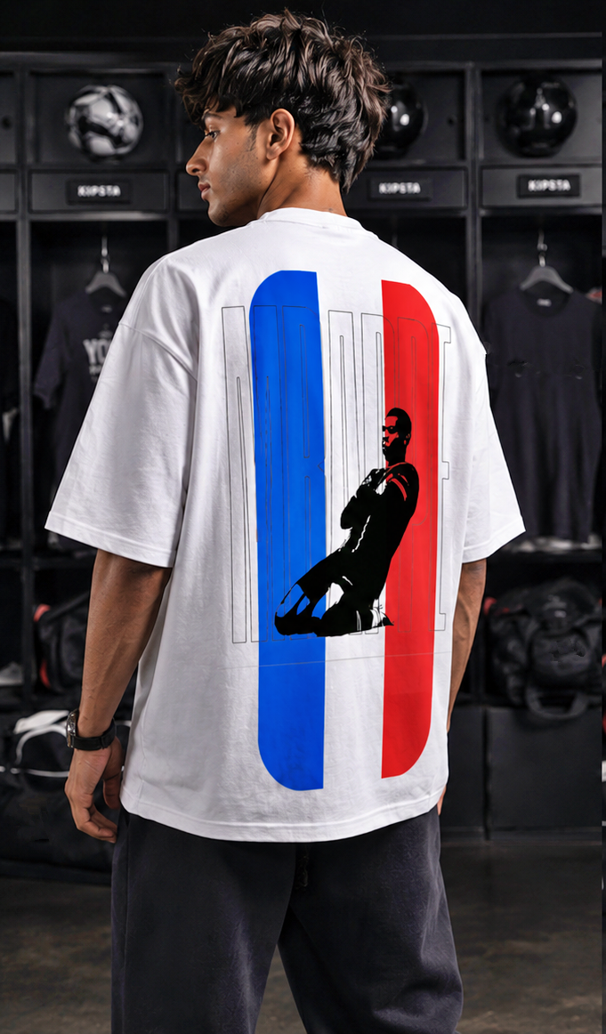 Football-Inspired White Oversized T-Shirt | Urban Street Fashion