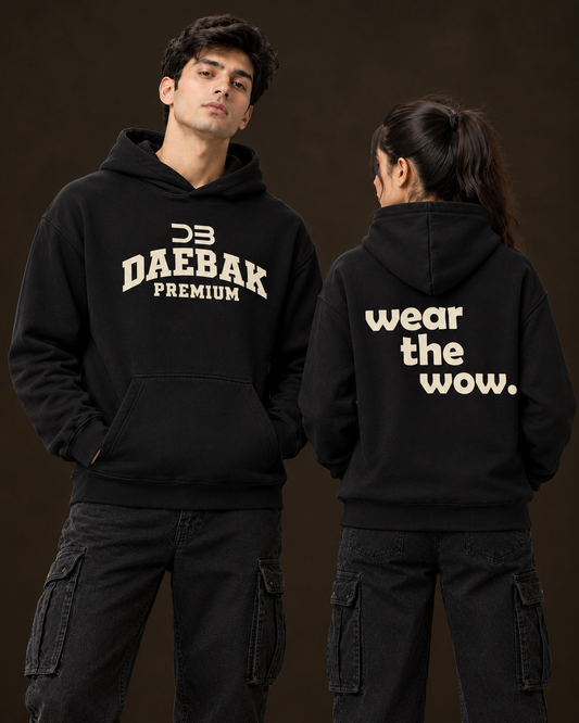 DAEBAK PREMIUM Unisex Black Hoodie