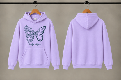 BUTTERFLY Women's Lavender Printed Hoodie