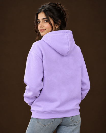 BUTTERFLY Women's Lavender Printed Hoodie