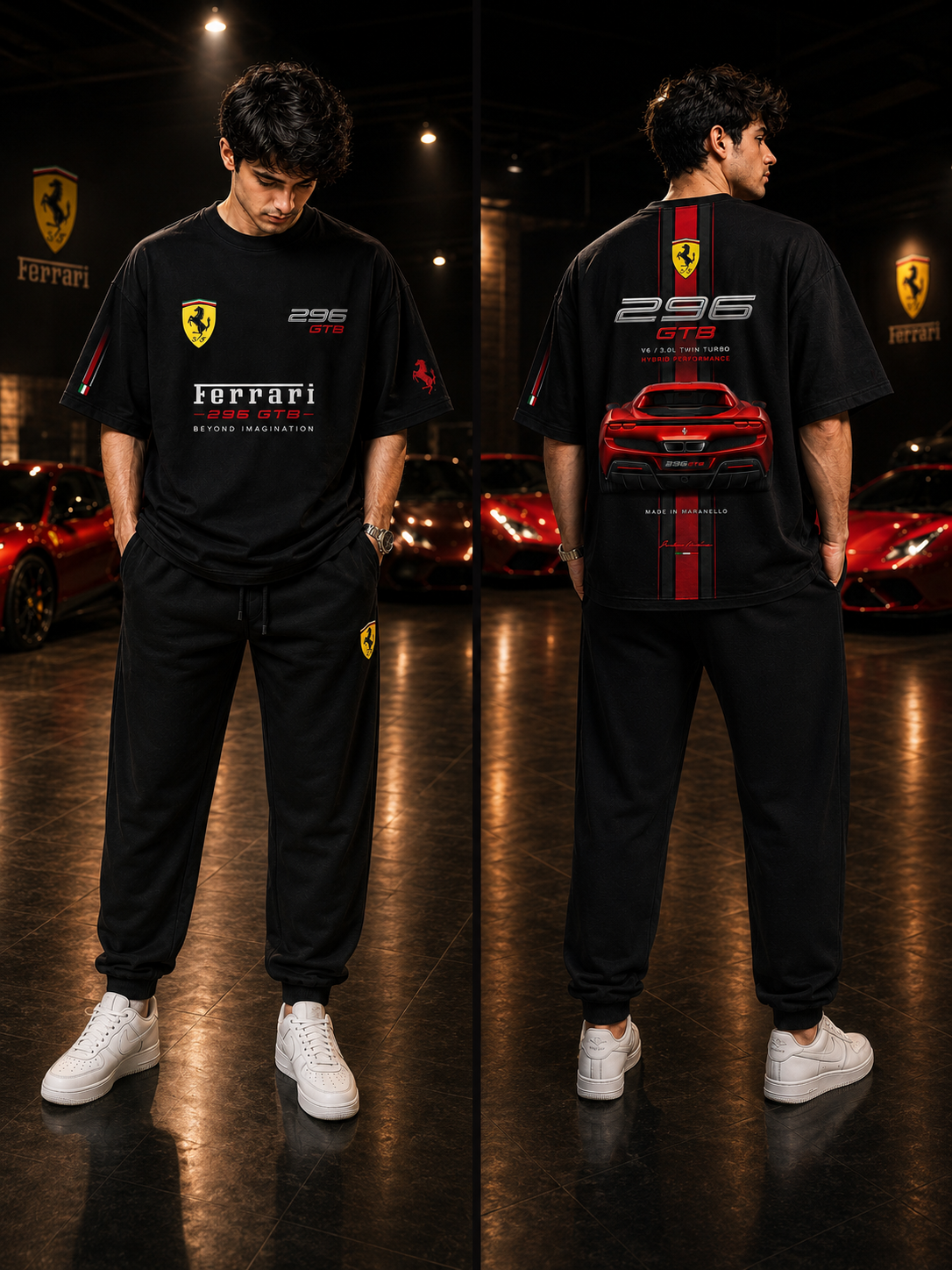 Ferrari 296 GTB Performance Oversized T-Shirt