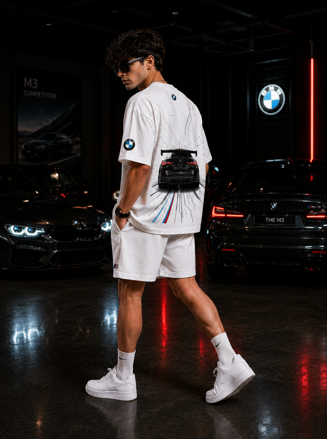 BMW M Performance Oversized T-Shirt- White Edition