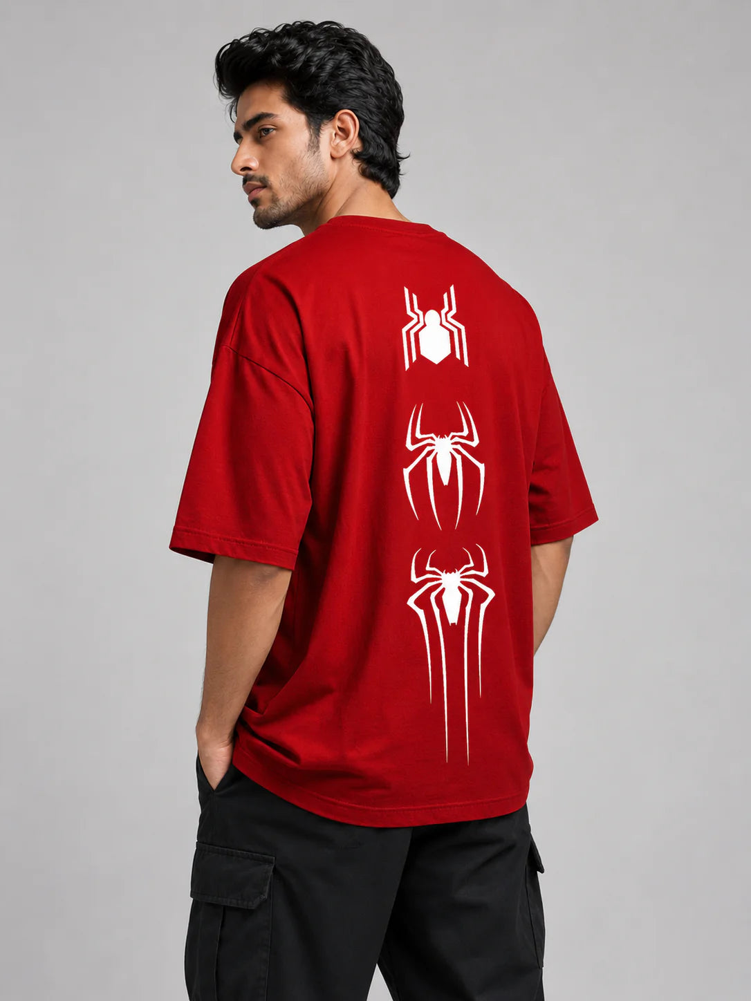 SPIDER-MAN OVERSIZED RED T-SHIRT FOR MEN