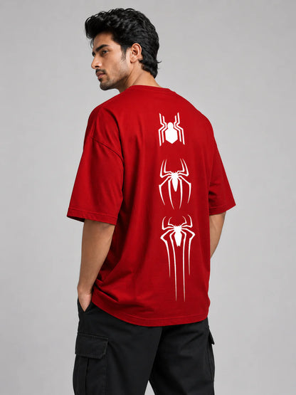 SPIDER-MAN OVERSIZED RED T-SHIRT FOR MEN