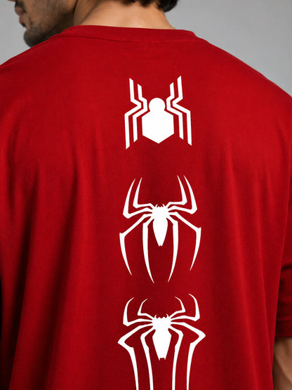 SPIDER-MAN OVERSIZED RED T-SHIRT FOR MEN