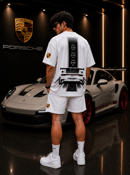 Porsche GT3 RS Oversized T-Shirt – White Edition