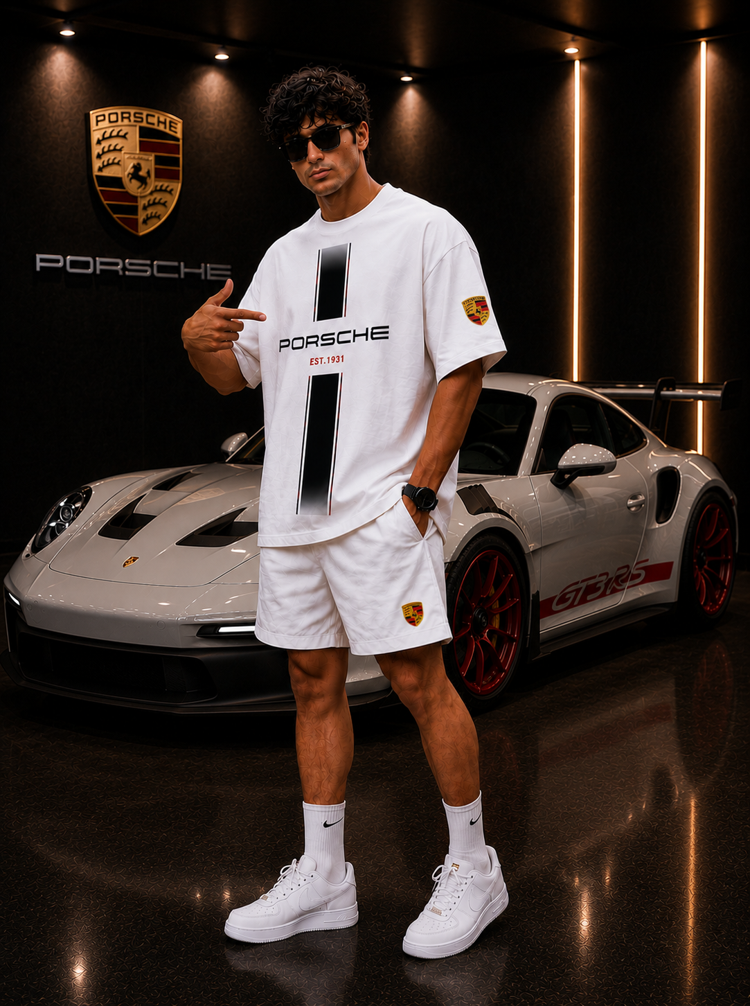 Porsche GT3 RS Oversized T-Shirt – White Edition