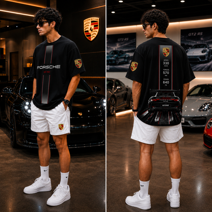 Porsche GT3 RS Oversized T-Shirt - Black Edition