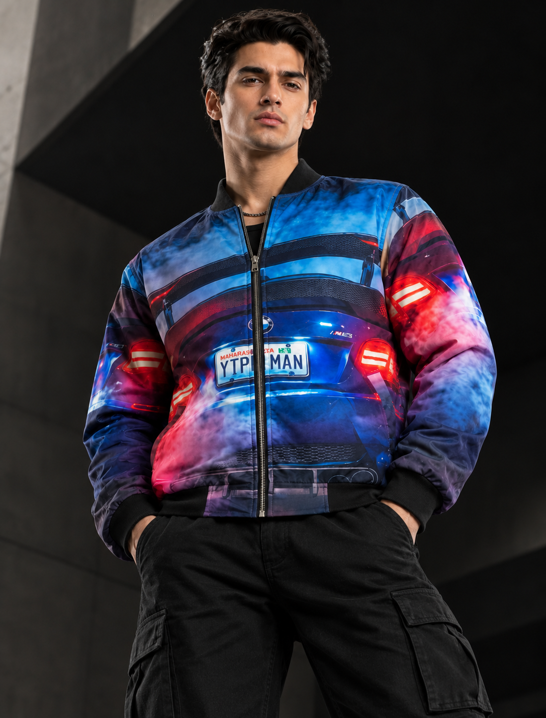 BMW Sports Car Graphic Men's Bomber Jacket