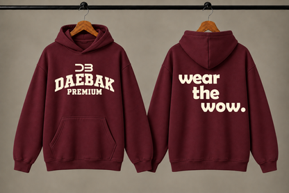 DAEBAK PREMIUM Unisex Maroon Hoodie