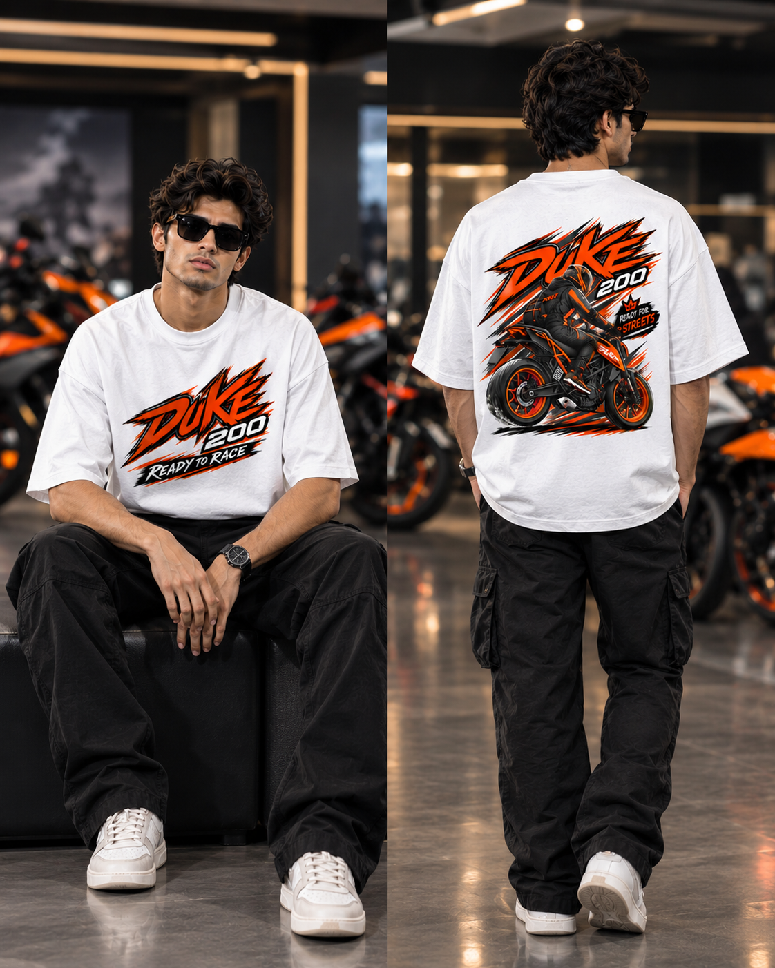 Duke 200 Graphic Black Oversized T-Shirt