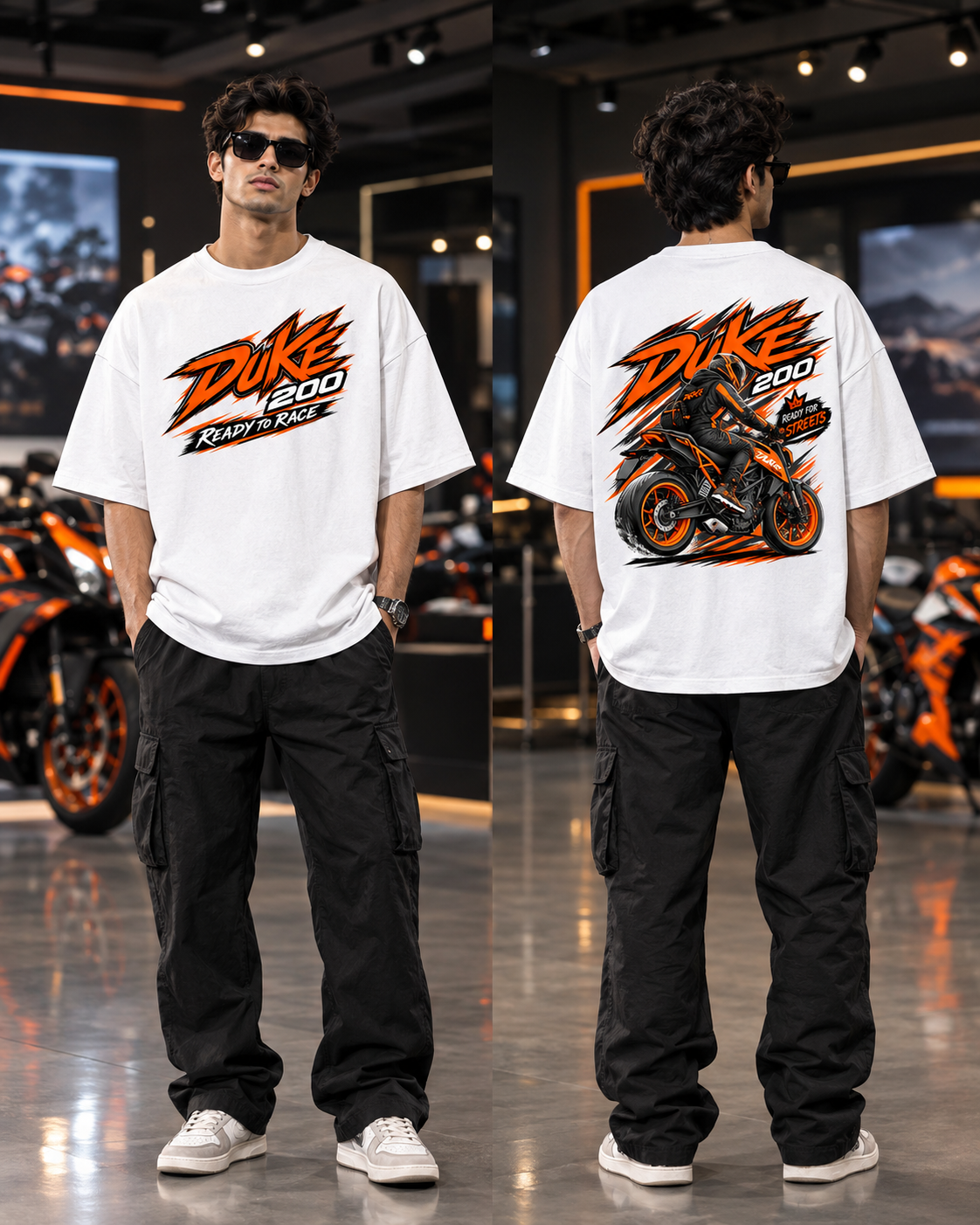 Duke 200 Graphic Black Oversized T-Shirt