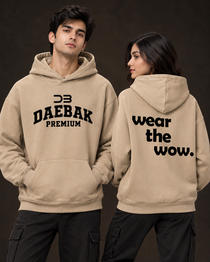 DAEBAK PREMIUM Unisex Beige Hoodie