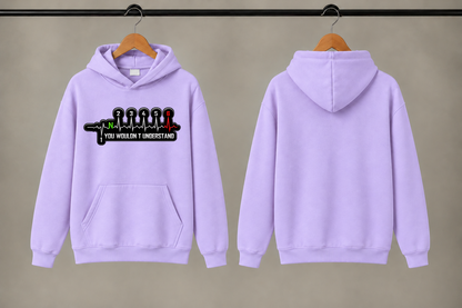 GEAR PULSE Graphic Men's Lavender Hoodie