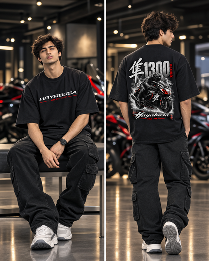 Hayabusa 1300 Black Oversized T-Shirt for Men