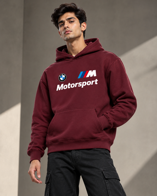 BMW Men's Maroon Motorsport Graphic Hoodie