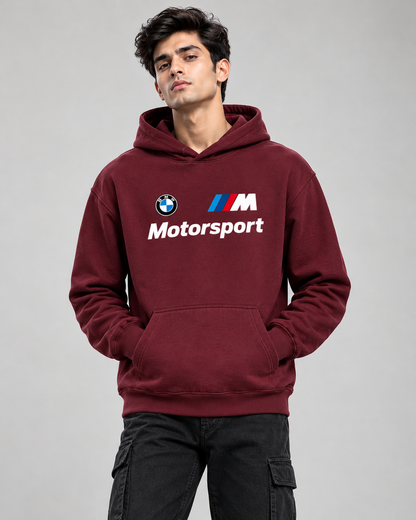 BMW Men's Maroon Motorsport Graphic Hoodie