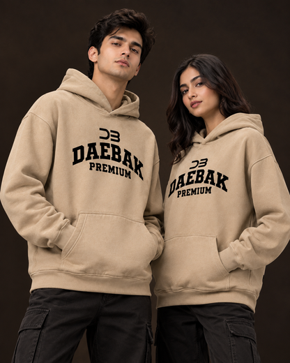 DAEBAK PREMIUM Unisex Beige Hoodie
