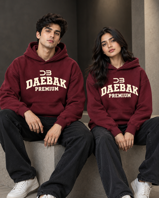 DAEBAK PREMIUM Unisex Maroon Hoodie