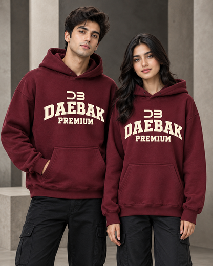DAEBAK PREMIUM Unisex Maroon Hoodie