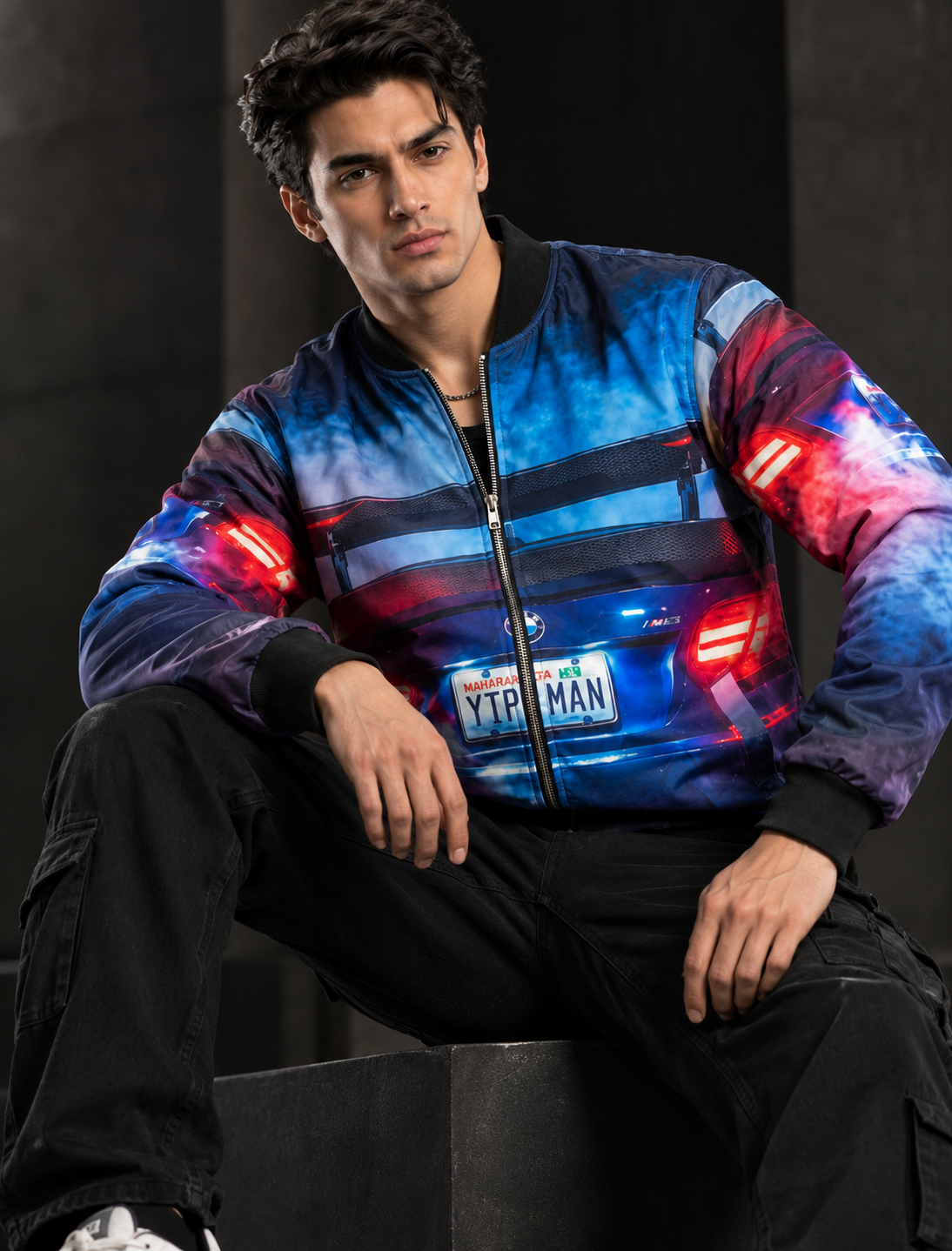 BMW Sports Car Graphic Men's Bomber Jacket