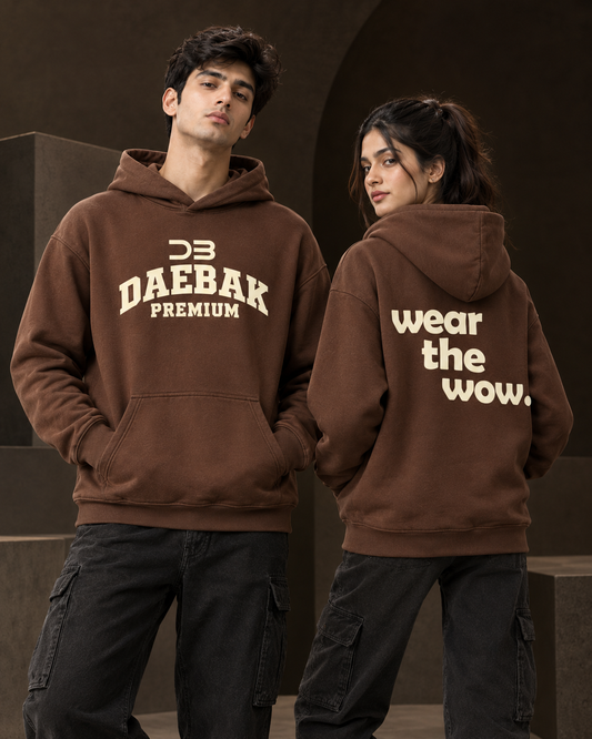 DAEBAK PREMIUM Unisex Brown Hoodie