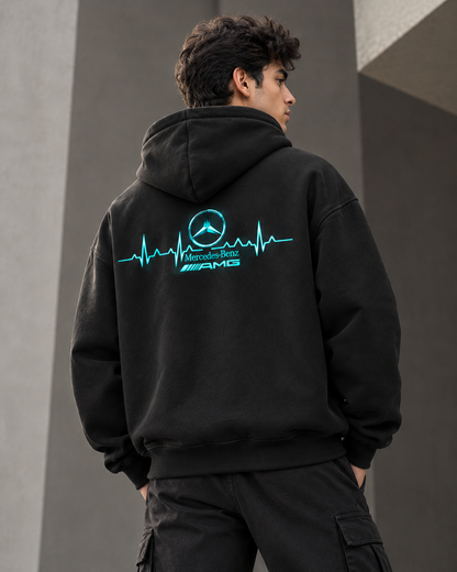 AMG Black Premium 430 GSM Oversized Hoodie for Men