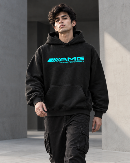 AMG Black Premium 430 GSM Oversized Hoodie for Men