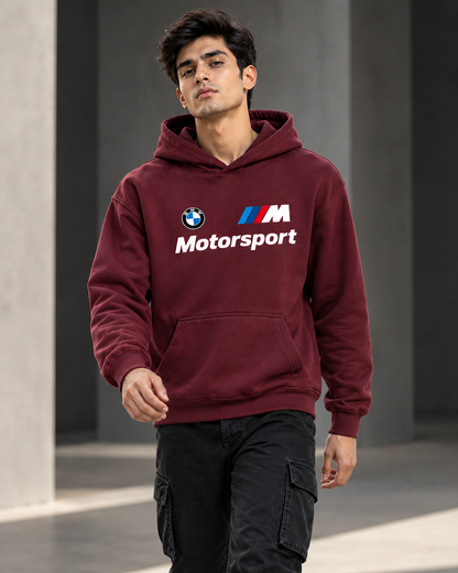 BMW Men's Maroon Motorsport Graphic Hoodie