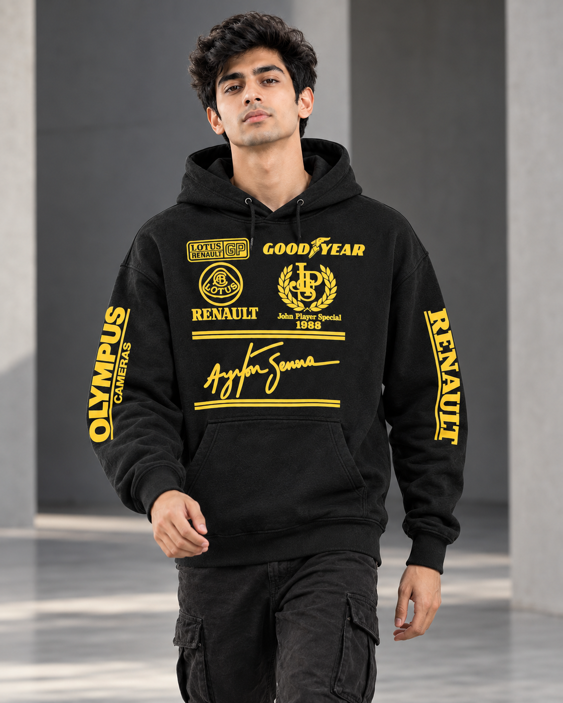 RENAULT Motorsport Graphic Men's Black Hoodie