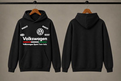 VW Men's Black Motorsport Graphic Hoodie