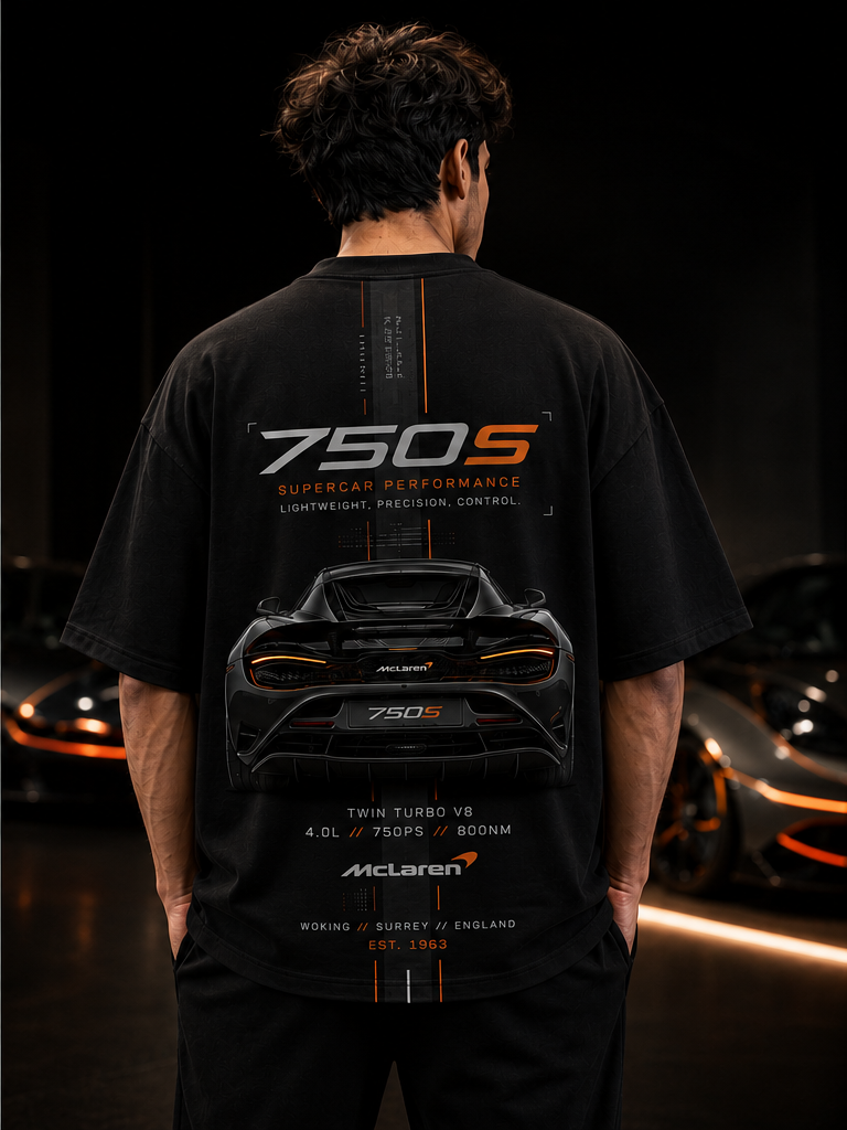 McLaren 750S Supercar Performance Oversized T-Shirt