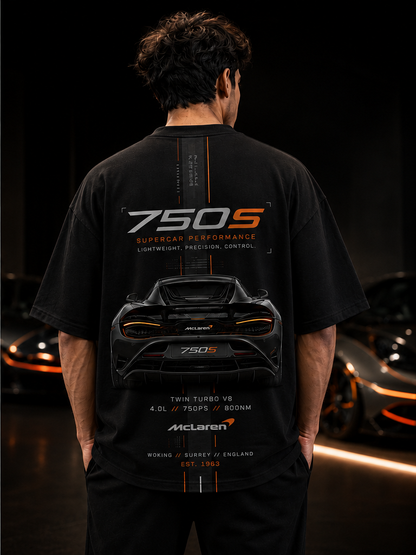 McLaren 750S Supercar Performance Oversized T-Shirt